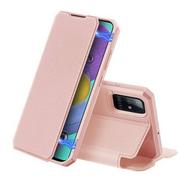 Etui i futerały do telefonów - Dux Ducis Skin X kabura etui pokrowiec z klapką Samsung Galaxy A51 różowy - miniaturka - grafika 1