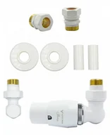 Zawory i kraniki - Zawór termostatyczny trójosiowy Master biały mat prawy Cu All in One - miniaturka - grafika 1