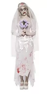 Sukienki - Smiffy's 23295 kostiumy 'Till Death Do Us Part Zombie Bride', sukienka, welon i bukiet, zombie Alley, biały (blanc), duży - miniaturka - grafika 1
