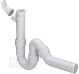 Syfon rurowy zlewozmywaka 5/4"x50 tworzywo sztuczne / biały, model 798530 - Syfony - miniaturka - grafika 1