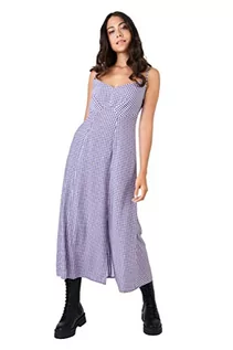 Sukienki - Closet London Damska sukienka w kratkę z nadrukiem midi w stylu casual (36 sztuk), Fioletowy, 40 - grafika 1
