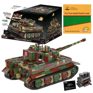 KLOCKI COBI 2807 Czołg PzKpfw VI Tiger Ausf. E - Executive Edition HC WW2 8000 El. + PŁYTKA - Klocki - miniaturka - grafika 1