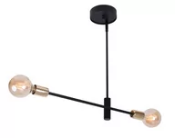 Lampy sufitowe - Sigma Lampa wisząca żyrandol ONYX 2 CZARNY ZŁOTY 31924 stal lakierowana czarny złoty 31924 - miniaturka - grafika 1