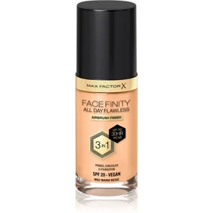 Max Factor, Facefinity All Day Flawless, Trwały Podkład Spf 20 Odcień 62 Warm Beige, 30ml - Podkłady do twarzy - miniaturka - grafika 1