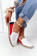 Espadryle damskie - Damskie Espadryle Big Star HH276009 Biało-Czerwone-38 - miniaturka - grafika 1
