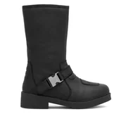 Botki męskie - Kozaki Badura BIKER-01 MI24 Czarny - miniaturka - grafika 1