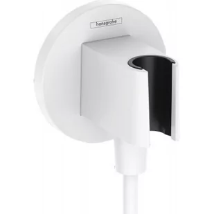 Hansgrohe FixFit S przyłącze kątowe z uchwytem prysznicowym biały mat 26888700 - Akcesoria do armatury i ceramiki - miniaturka - grafika 1