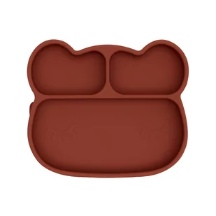 Silikonowy talerzyk z przyssawką Miś We Might Be Tiny - Rust - Miseczki i talerzyki dla dzieci - miniaturka - grafika 1