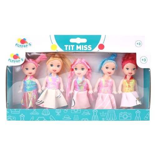 FLYPOP'S - Mini Lalki - Zabawka dla Dzieci - 077501 - Wielokolorowy - Plastik - Manekin - Lalka - Manekin - Mini Miss - 10 cm x 24 cm - Od 3 lat