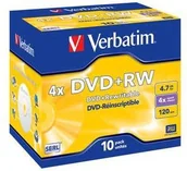 Nośniki danych - Verbatim Blank DVD+RW SERL 4.7GB 4x 5 Pack Jewel 023942432289 - miniaturka - grafika 1