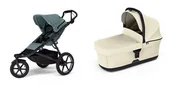 Wózki dziecięce - Wózek sportowy Thule Urban Glide 3 Mid blue + Bassinet Soft beige - miniaturka - grafika 1