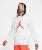 Bluzy męskie - Nike Air Jordan bluza męska biała czerwone logo klasyk AV3145-100 r. S - miniaturka - grafika 1