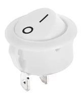 Kostki, złączki, wtyczki - LP PRK0080 Złącze przełącznik kołyskowy okrągły R5 0-1 biały 10A/250V LEC-PRK0080 - miniaturka - grafika 1