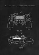 Plakaty - Patent, PlayStation Kontroler Dualshock 2013 Czarny - plakat Wymiar do wyboru: 40x50 cm - miniaturka - grafika 1