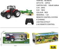 Samochody i pojazdy dla dzieci - Traktor + Zgrabiarka R/C 1:24 Czerwony - miniaturka - grafika 1