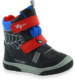 Buty zimowe chłopięce śniegowce Wojtyłko 25072 Soft Shell Czarne - Buty dla chłopców - miniaturka - grafika 1