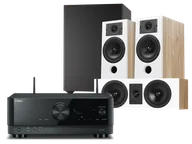 Kino domowe - Yamaha RX-V4A (czarny) + Diva 5 (dąb) + Diva 7 (dąb) + Basso 880 (czarny) - miniaturka - grafika 1
