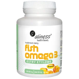 Aliness Fish Omega 3 Estry 180/120 mg, 60 kapsułek - Serce i układ krążenia - miniaturka - grafika 1