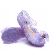 Buty dla dziewczynek - Buty Dziecięce Baleriny Sandały Księżniczki Dla Dziewczynki Roszpunka Zosia Fioletowe R. 33 - miniaturka - grafika 1