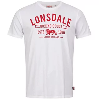 Koszulki męskie - Lonsdale koszulka męska papigoe, biały/czerwony, XXL - grafika 1