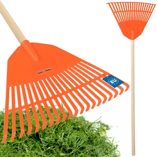 GRABIE OGRODOWE 45cm GRABKI PLASTIK WACHLARZOWE LIŚCI TRAWY GRABIENIA TRZON - Grabie i motyki - miniaturka - grafika 1