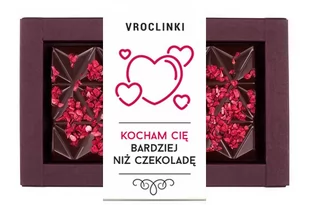CZEKOLADA MLECZNA Z MALINAMI - KOCHAM CIĘ BARDZIEJ NIŻ CZEKOLADĘ - Czekolada - miniaturka - grafika 1