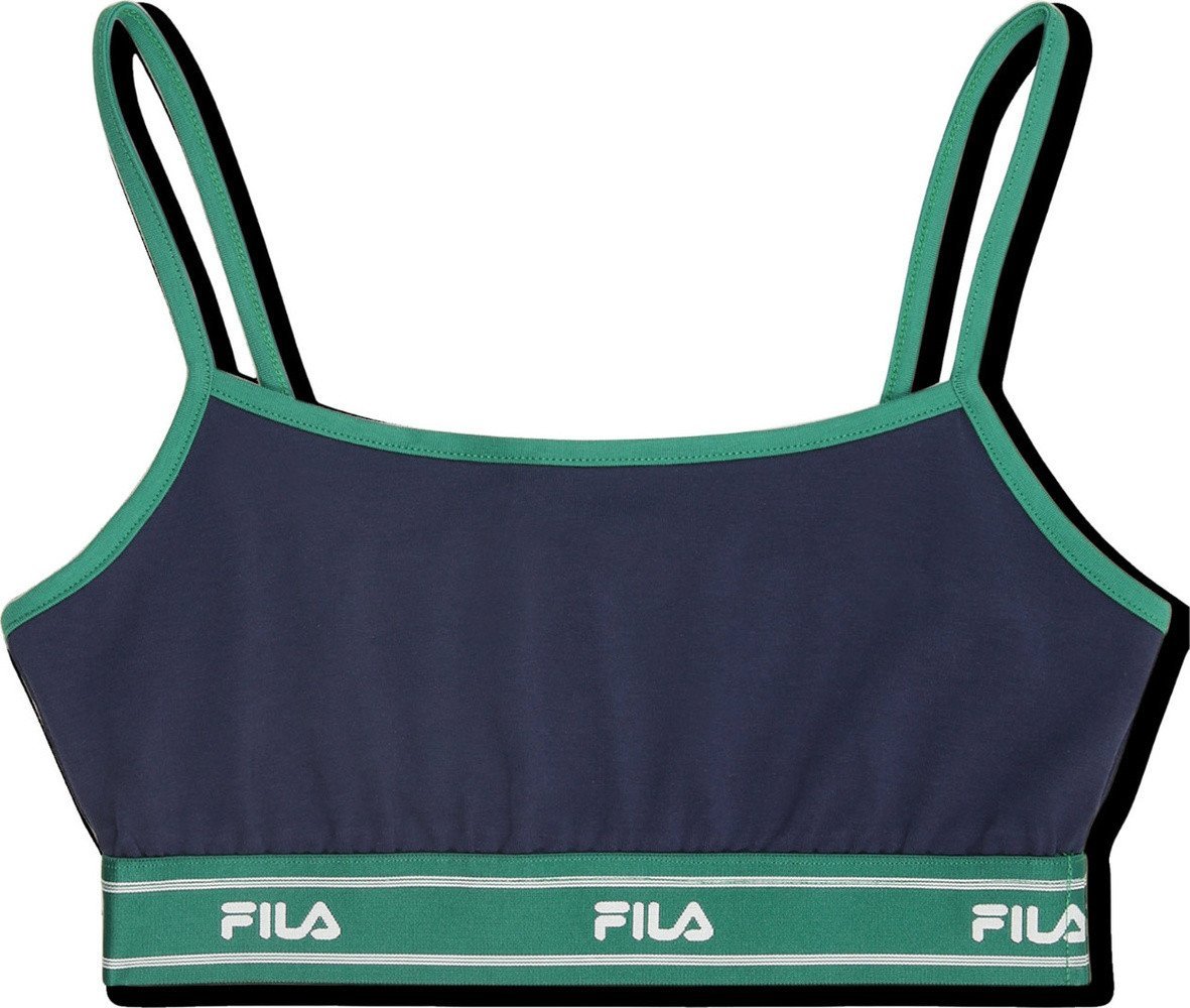 Stanik sportowy Fila Candelo granatowo-zielony FAW1203 50004 XS