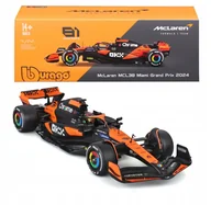 Samochody i pojazdy dla dzieci - BOLID F1 McLaren MCL38 GP Miami 2024 Oscar Piastri 1:24 BBURAGO 18-28033 - miniaturka - grafika 1