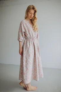 Sukienka Swobodnie, Róże - Sukienki Sukienka Swobodnie, Róże - Sukienki - miniaturka - grafika 1