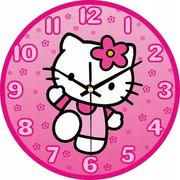 Zegary - Zegar Ścienny Dla Dzieci Hello Kitty 30 Cm Prezent - miniaturka - grafika 1