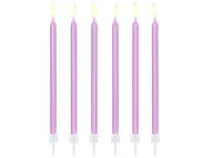 Dekoracje i nakrycia stołu na imprezę - Party Deco Świeczki urodzinowe liliowe - 14 cm - 12 szt. SCD-2-004J - miniaturka - grafika 1