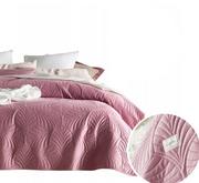 Narzuty - Narzuta na łóżko welur 240x260 Feel róż indyjsk - miniaturka - grafika 1