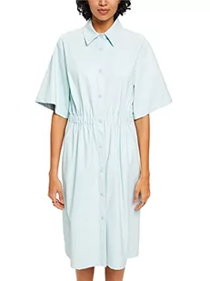 ESPRIT Collection Sukienka koszulowa o wyglądzie skóry, Light Aqua Green, 38 - Sukienki - miniaturka - grafika 1