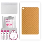 Akcesoria do tabletów i e-booków - folia naklejka skórka strukturalna na TYŁ do Blackview Tab 5 - Carbon Złoty - apgo SKINS - miniaturka - grafika 1