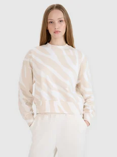 4F Bluza dresowa nierozpinana bez kaptura damska - biała L - Bluzy damskie 4F Bluza dresowa nierozpinana bez kaptura damska - biała L - Bluzy damskie - miniaturka - grafika 1