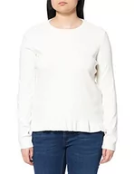 Koszule damskie - NA-KD Damska koszula z długim rękawem z dzianiny, złamana biel, L - miniaturka - grafika 1