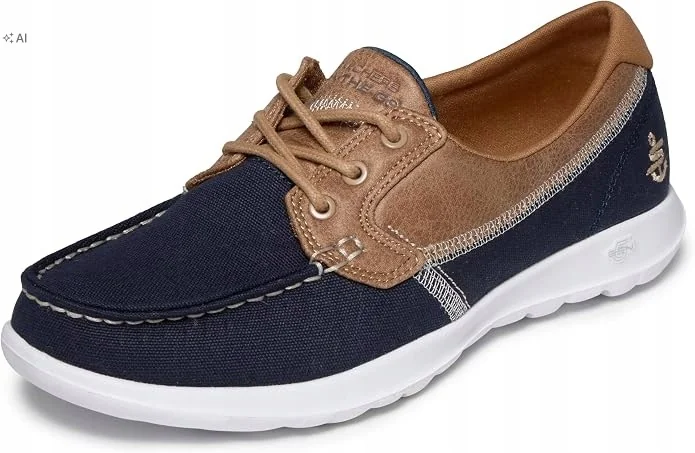SKECHERS GRANATOWE PÓŁBUTY CASUAL Z KONTRASTOWĄ CHOLEWKĄ 38,5 16OA