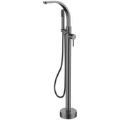 Baterie wannowe i prysznicowe - Besco Decco II bateria wannowo-prysznicowa wolnostojąca grafit BW-DII-GR - miniaturka - grafika 1