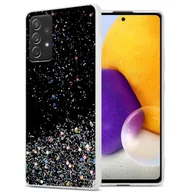 Etui i futerały do telefonów - Etui Cadorabo do Samsung Galaxy A72 4G / 5G w kolorze czarnym z brokatową osłoną ochronną wykonaną z elastycznego silikonu TPU z błyszczącym brokatowym etui na telefon komórkowy - miniaturka - grafika 1