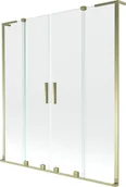 Parawany nawannowe - Mexen Velar L Duo parawan nawannowy 2-skrzydłowy rozsuwany 150 x 150 cm, transparent, złoty - 896-150-003-02-50 - miniaturka - grafika 1