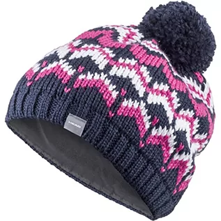 Czapki damskie - Head Damska czapka beanies Ski Beanie Women niebieski ciemnoniebieski/różowy Rozmiar uniwersalny SKI Beanie Women - grafika 1