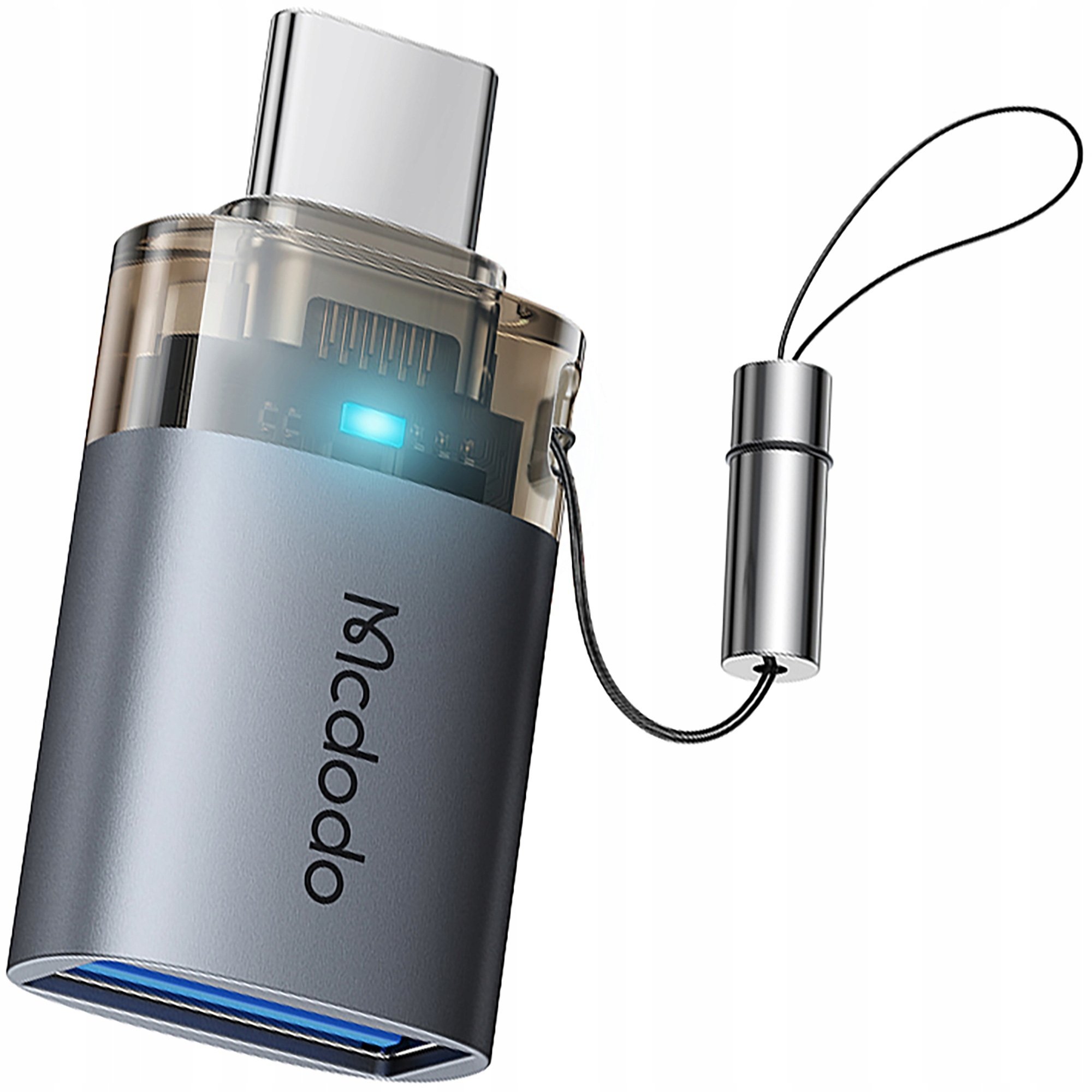 Adapter USB 4kom.pl MCDODO ADAPTER PRZEJŚCIÓWKA USB-A 3.0 DO USB-C NA USB TYP C 3A 5GB OTG LED