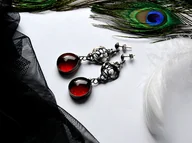 Kolczyki - Orientalne w czerwieni - miniaturka - grafika 1