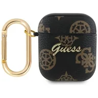 Akcesoria do słuchawek - Etui na słuchawki GUESS 4G Hook do Apple AirPods 1/2 Czarny - miniaturka - grafika 1