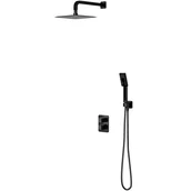 Zestawy prysznicowe - Omnires SYSPM11 BL Parmasystem prysznicowy podtynkowy termostatyczny czarny - miniaturka - grafika 1
