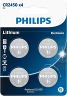 Baterie i akcesoria - Philips PHILIPS knapcellebatteri lithium CR2450 4-pak - 2292445 - miniaturka - grafika 1
