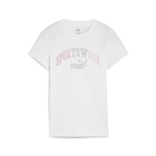Damska koszulka ESS+ LOGO LAB PUMA White - Koszulki sportowe damskie - miniaturka - grafika 1