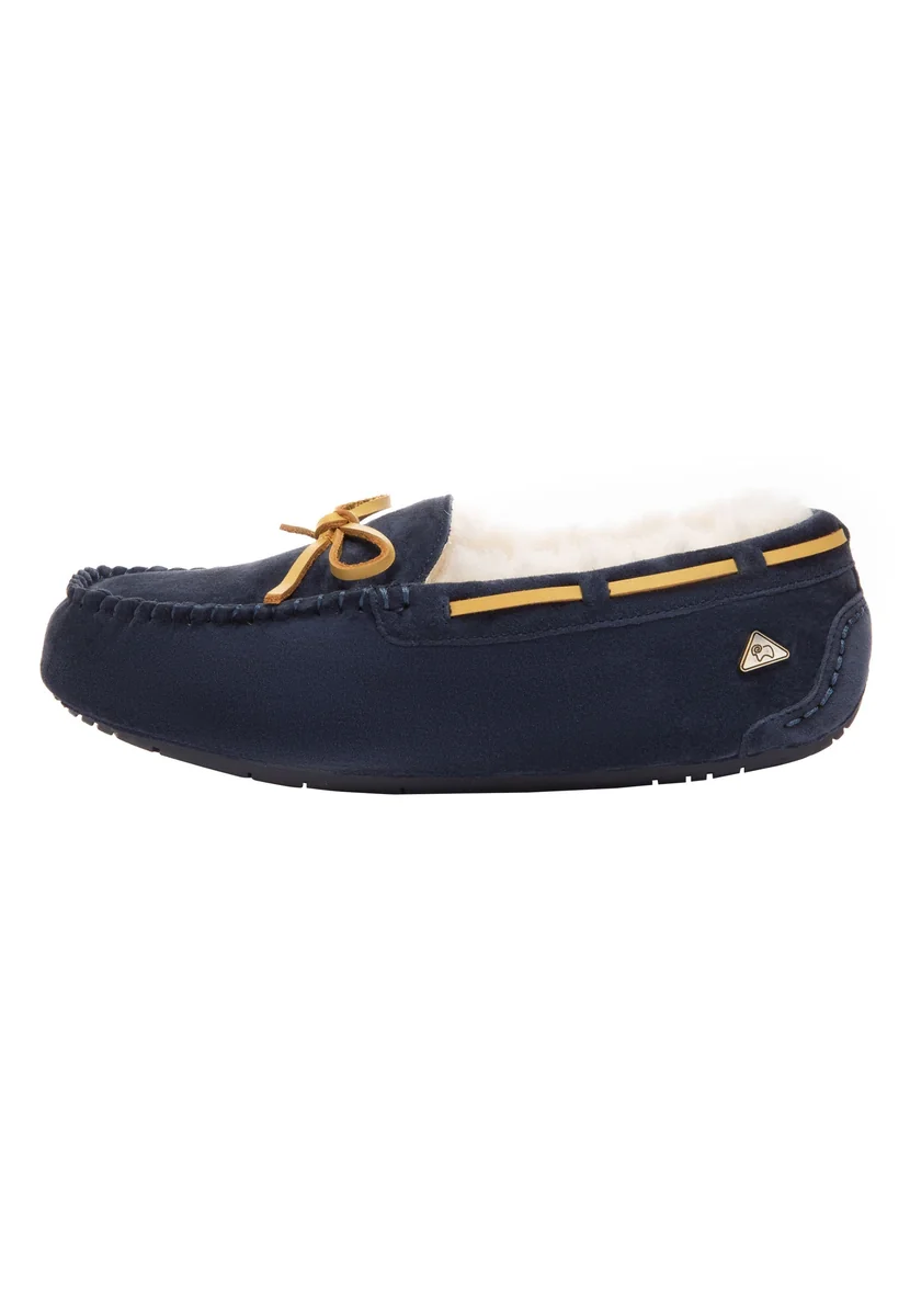 EVERAU Crested Leather Loafers Loafersy Granatowe UK 7/ EU 40