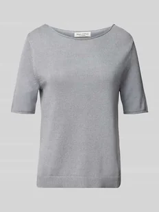 Sweter z dzianiny o kroju regular fit z mieszanki bawełny i lnu - Swetry damskie - miniaturka - grafika 1