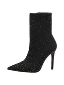 Botki damskie - Tamaris Damskie botki 1-1-25304-41, Black Glam, 39 EU - miniaturka - grafika 1